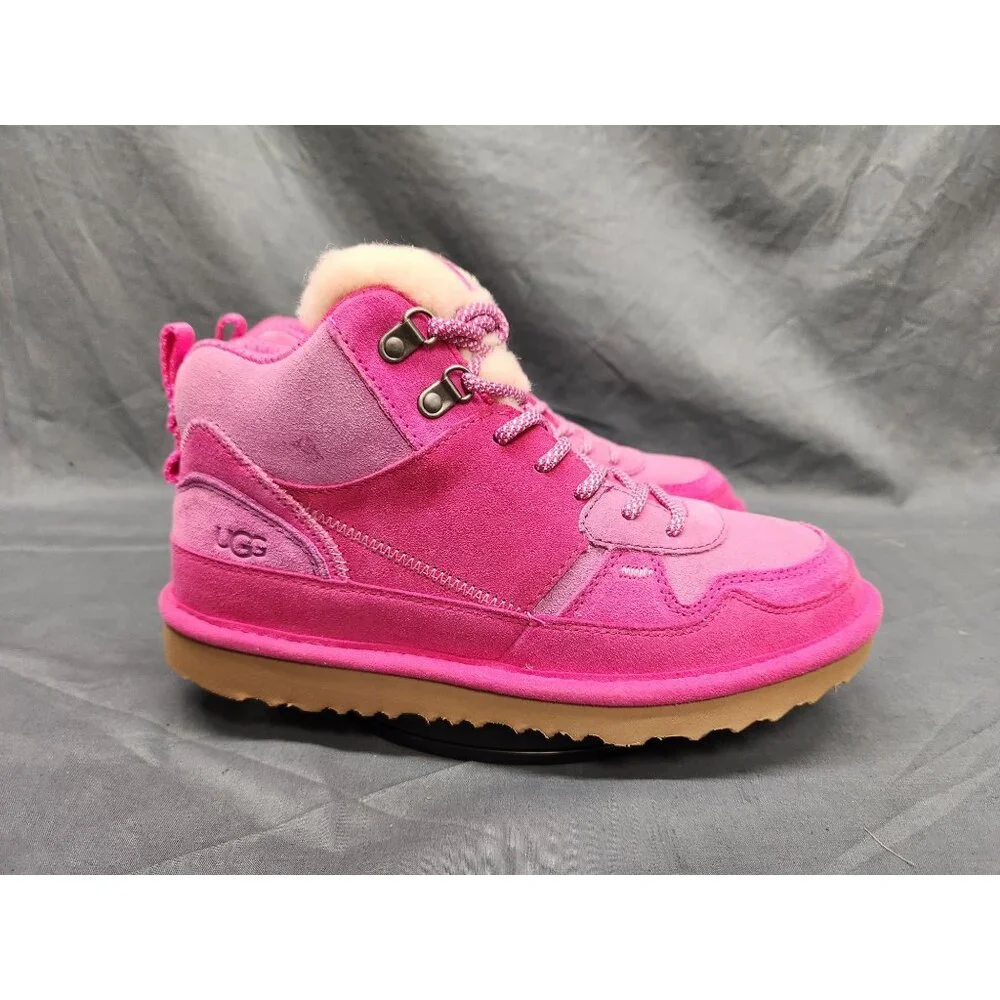 UGG Australia Girls Highland Hi Heritage Boots Suede Pink Size 5 NEW NO BOX! - Picture 9 of 11